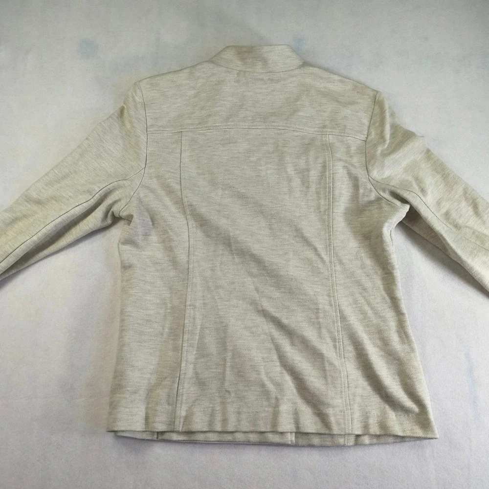 Cabi Double Breasted Knit Jacket Blazer Beige Button Front Peacoat Style‎ Medium